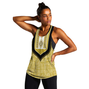 Personalized African Dashiki Women Racerback Tank - Mudcloth Style