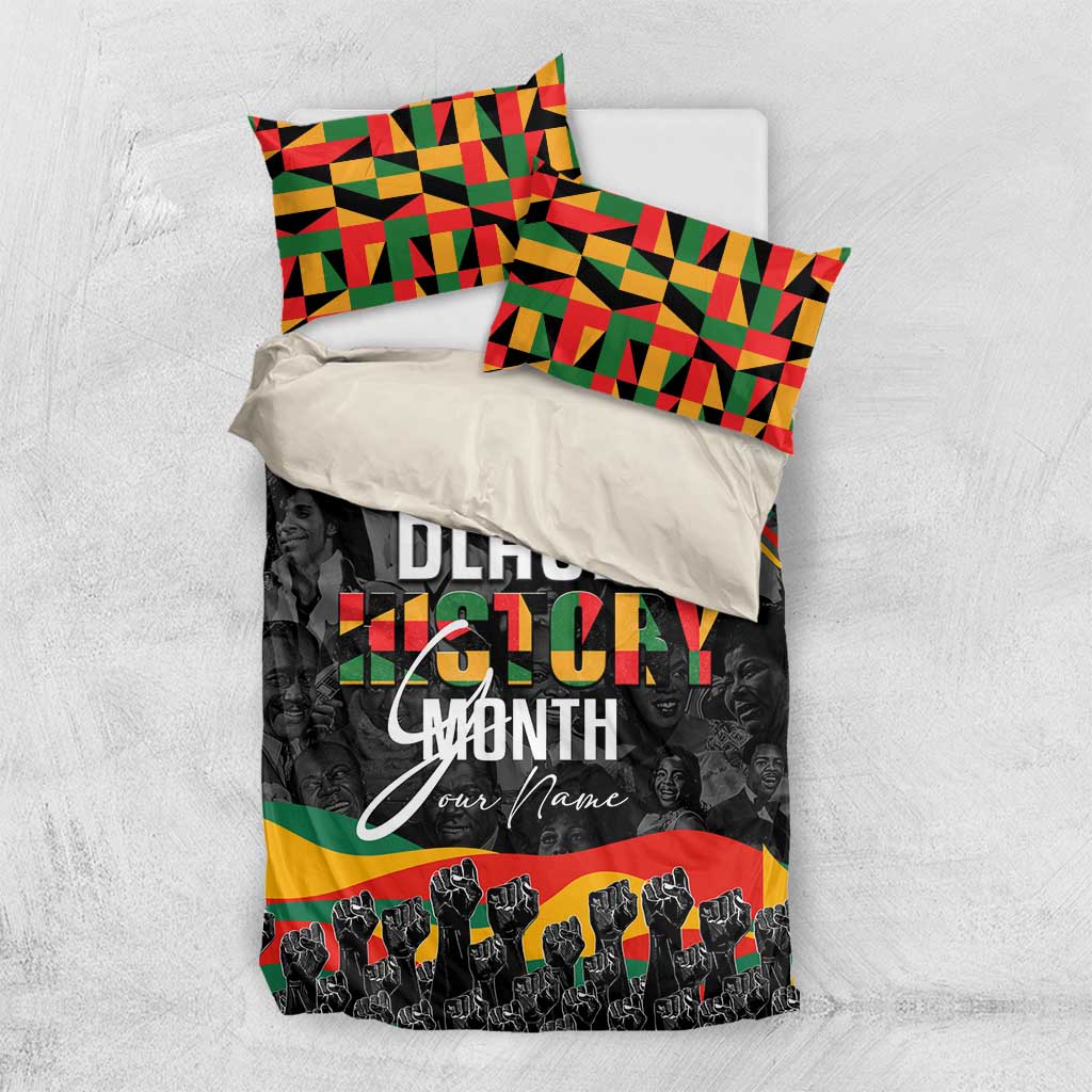 Personalized Black History Month Bedding Set with African American Heroes