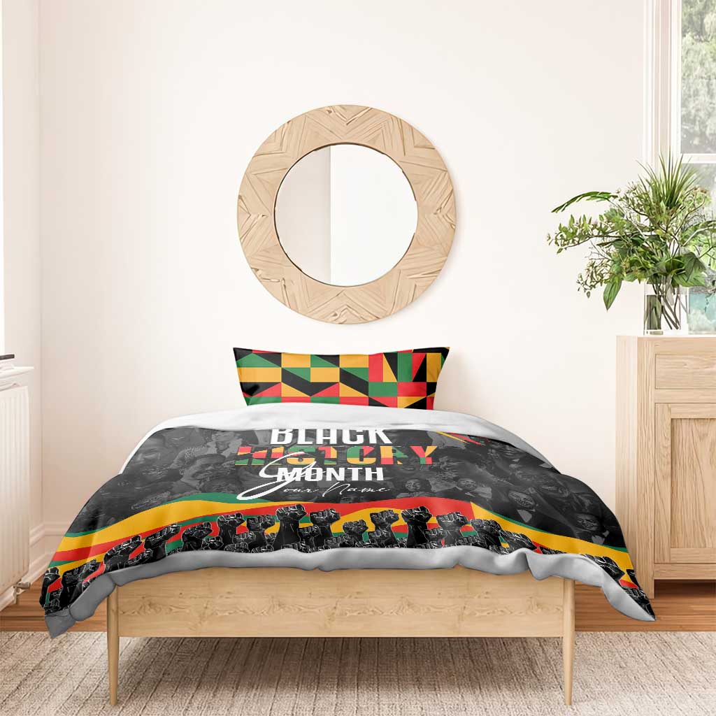 Personalized Black History Month Bedding Set with African American Heroes