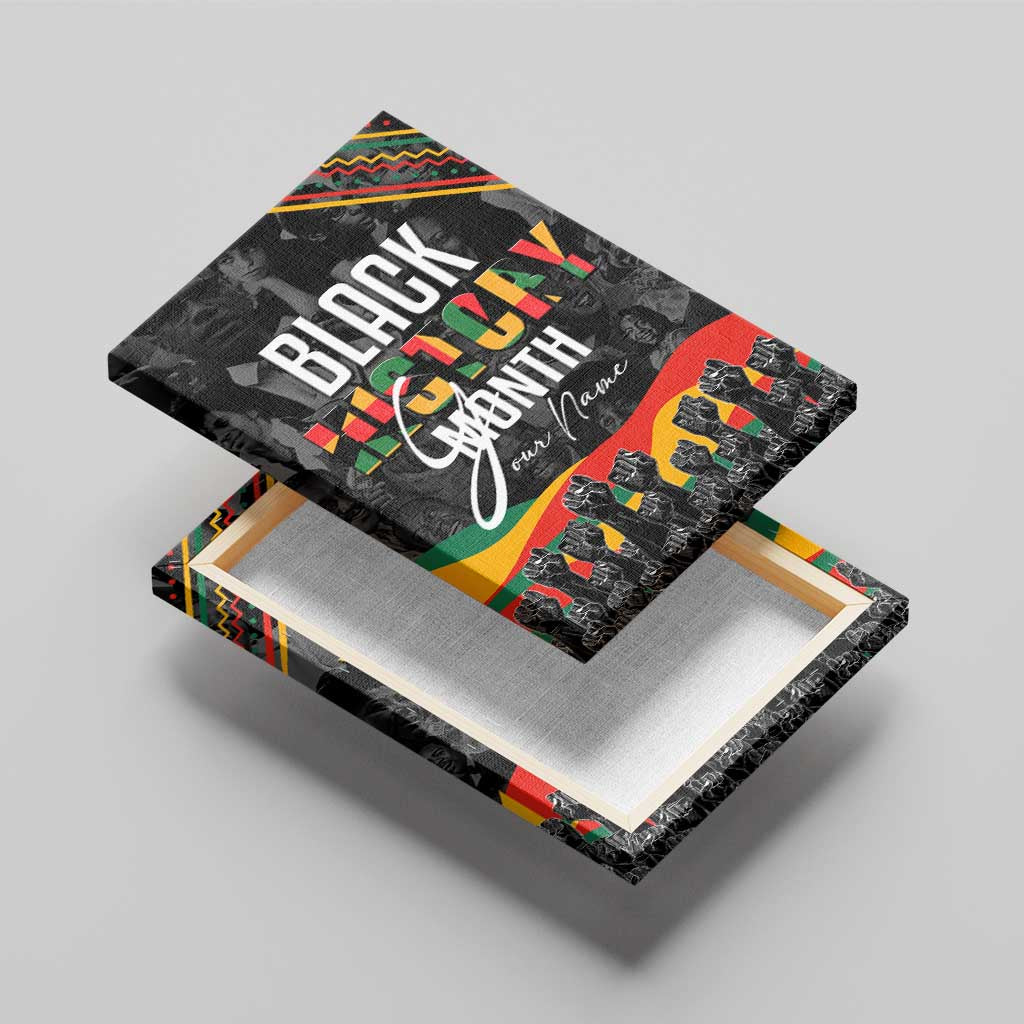 Personalized Black History Month Canvas Wall Art with African American Heroes