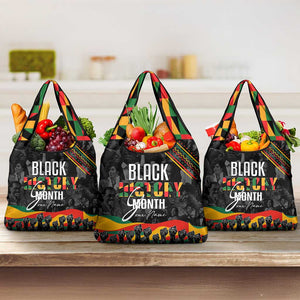 Personalized Black History Month Grocery Bag with African American Heroes