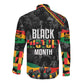 Personalized Black History Month Long Sleeve Button Shirt with African American Heroes