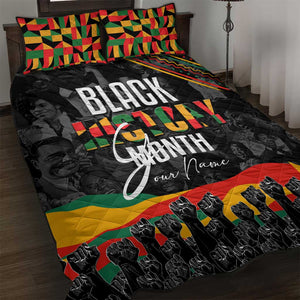 Personalized Black History Month Quilt Bed Set with African American Heroes