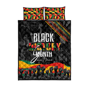 Personalized Black History Month Quilt Bed Set with African American Heroes