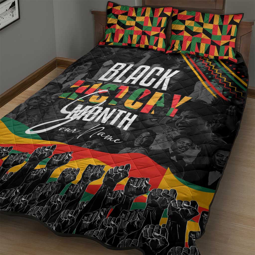 Personalized Black History Month Quilt Bed Set with African American Heroes