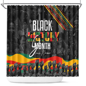 Personalized Black History Month Shower Curtain with African American Heroes