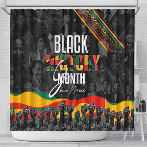 Personalized Black History Month Shower Curtain with African American Heroes