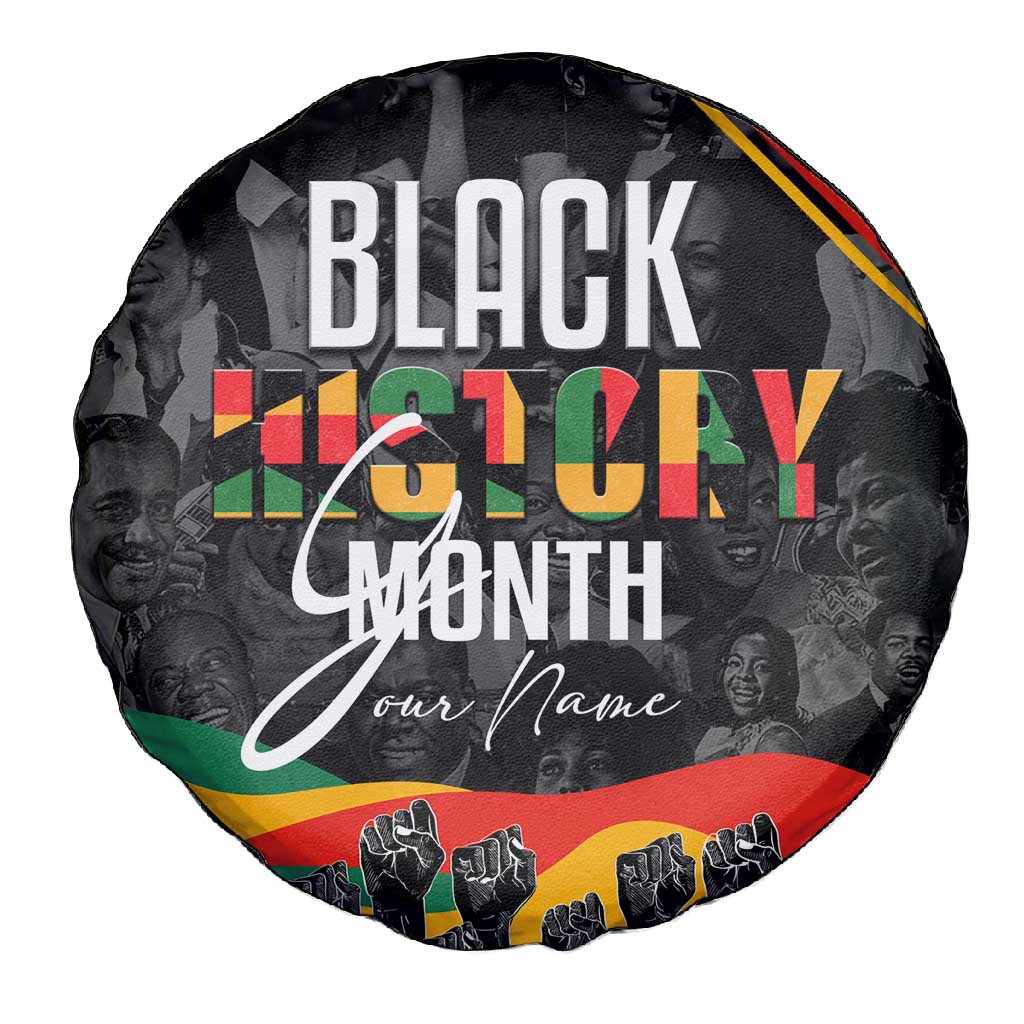 Personalized Black History Month Spare Tire Cover with African American Heroes