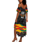 Personalized Black History Month Summer Maxi Dress with African American Heroes