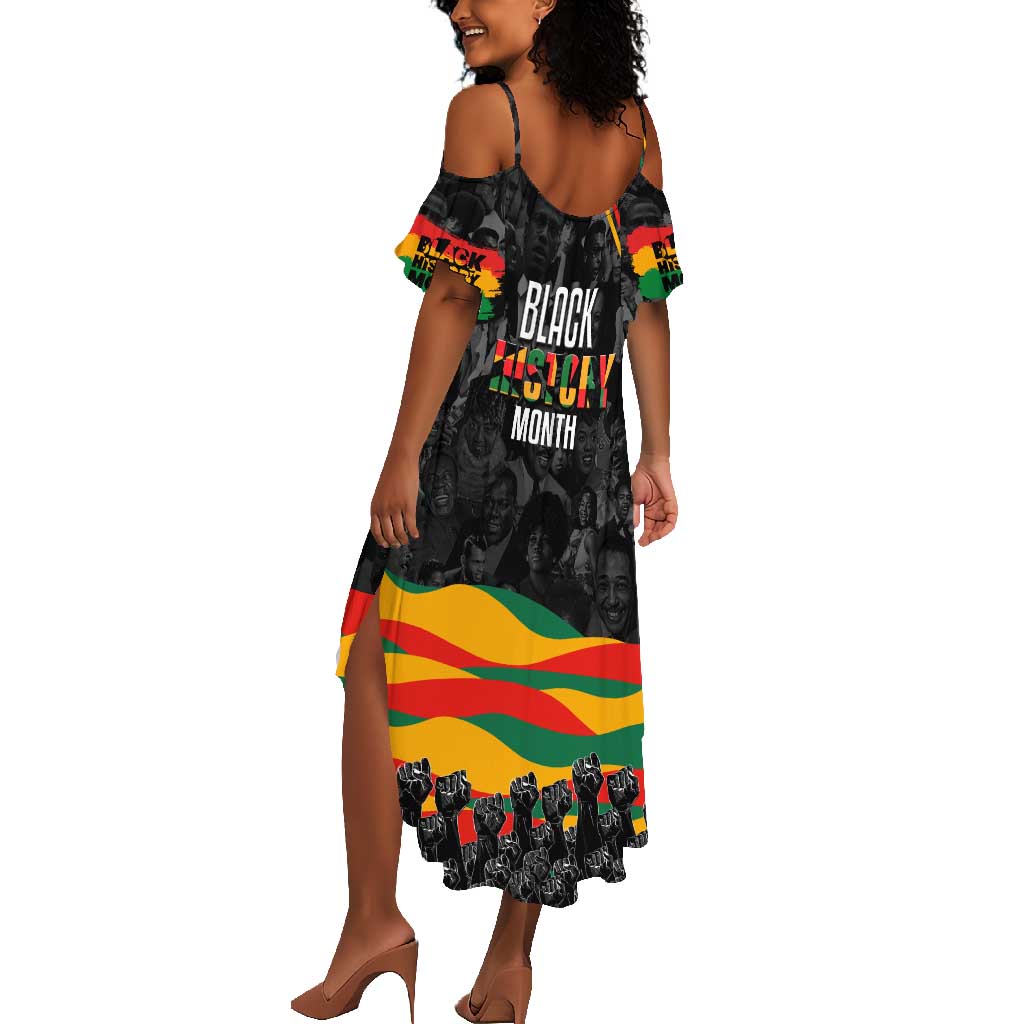 Personalized Black History Month Summer Maxi Dress with African American Heroes