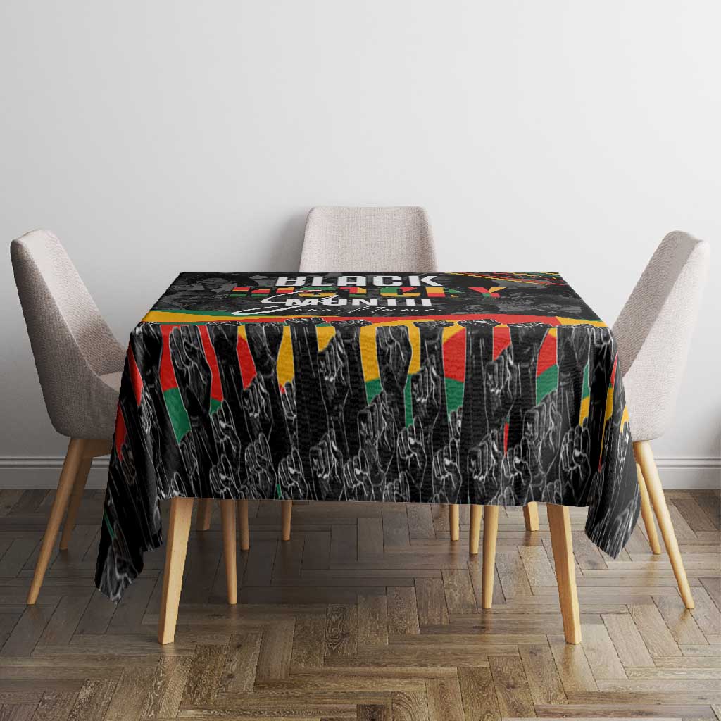 Personalized Black History Month Tablecloth with African American Heroes