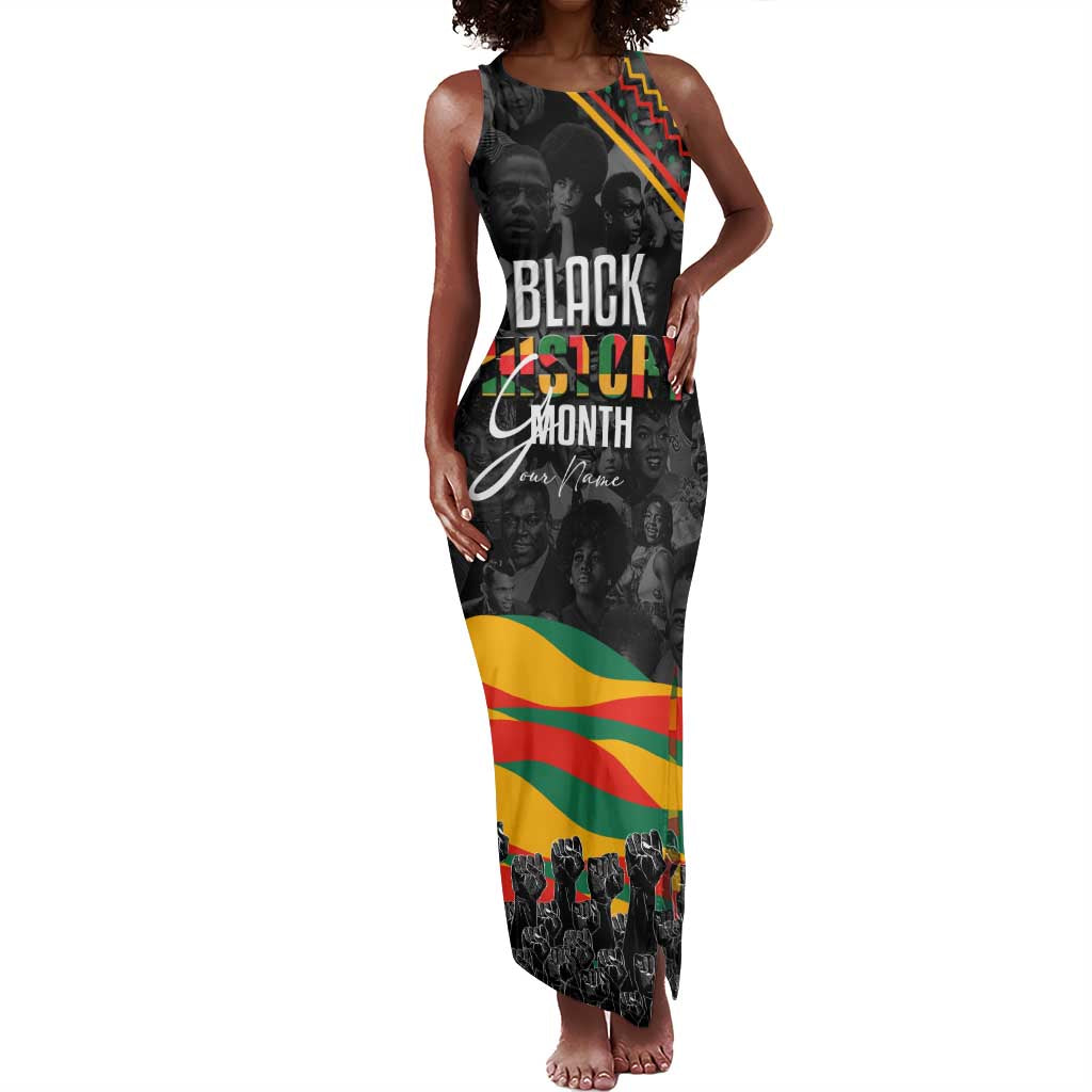 Personalized Black History Month Tank Maxi Dress with African American Heroes