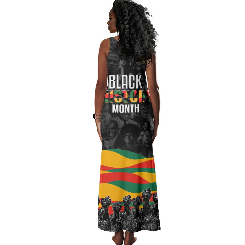 Personalized Black History Month Tank Maxi Dress with African American Heroes