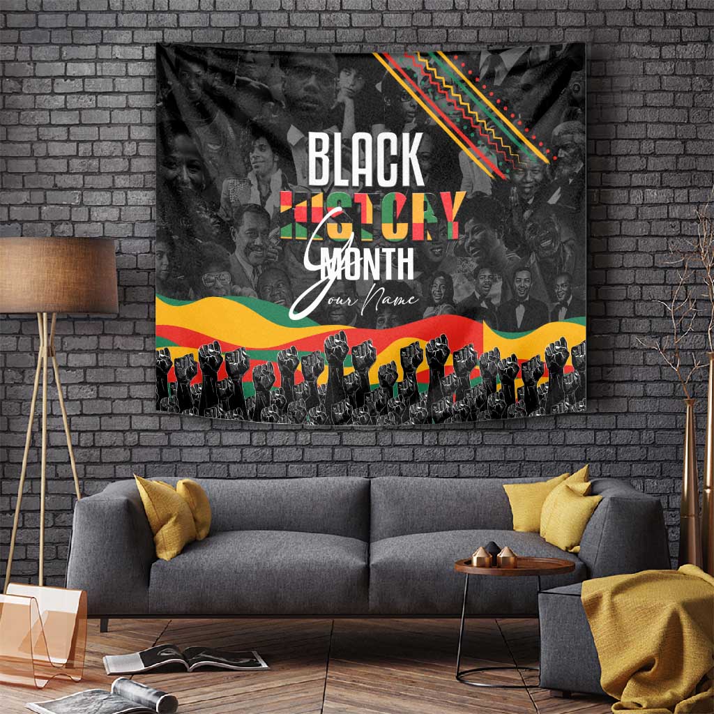 Personalized Black History Month Tapestry with African American Heroes