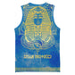 Personalized Egyptian Pharaoh Basketball Jersey with Mandala and Eye of Horus in Blue - African Pride