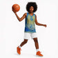 Personalized Egyptian Pharaoh Basketball Jersey with Mandala and Eye of Horus in Blue - African Pride