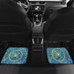 Personalized Egyptian Pharaoh Car Mats with Mandala and Eye of Horus in Blue