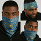 Egyptian Pharaoh Neck Gaiter with Mandala and Eye of Horus in Blue - African Pride