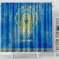 Personalized Egyptian Pharaoh Shower Curtain with Mandala and Eye of Horus in Blue