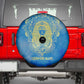 Personalized Egyptian Pharaoh Spare Tire Cover with Mandala and Eye of Horus in Blue