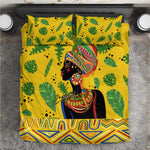 Personalized African Woman Bedding Set Tropical Style