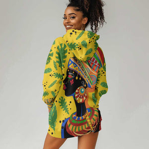 Personalized African Woman Hoodie Dress Tropical Style