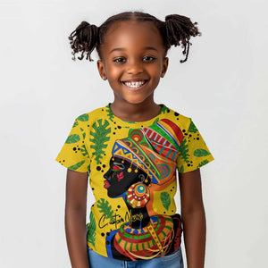 Personalized African Woman Kid T shirt Tropical Style