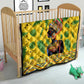 Personalized African Woman Quilt Tropical Style