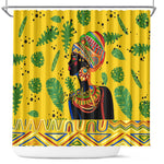 Personalized African Woman Shower Curtain Tropical Style