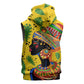 Personalized African Woman Sleeveless Zip Hoodie Tropical Style - African Pride