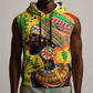 Personalized African Woman Sleeveless Zip Hoodie Tropical Style - African Pride
