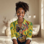 Personalized African Woman Women Casual Shirt Tropical Style DT02