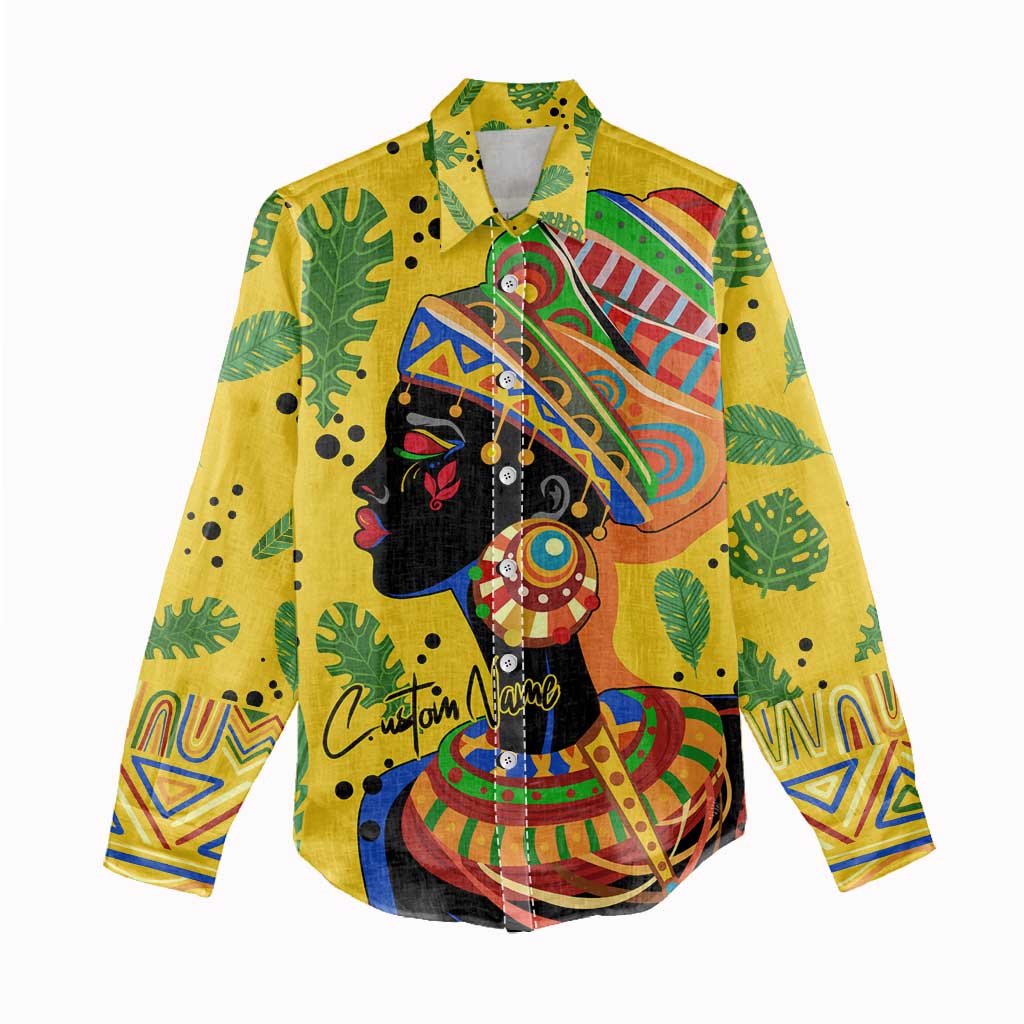 Personalized African Woman Women Casual Shirt Tropical Style DT02