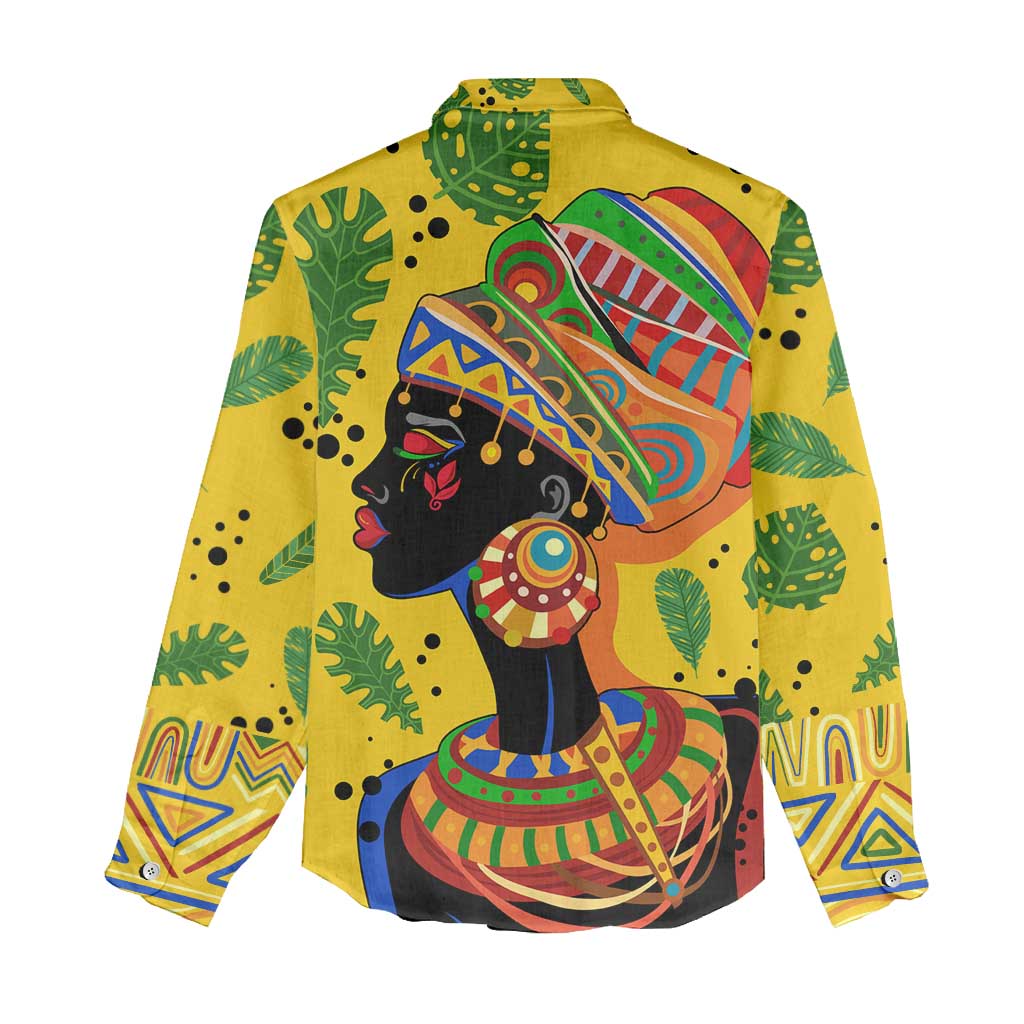 Personalized African Woman Women Casual Shirt Tropical Style DT02
