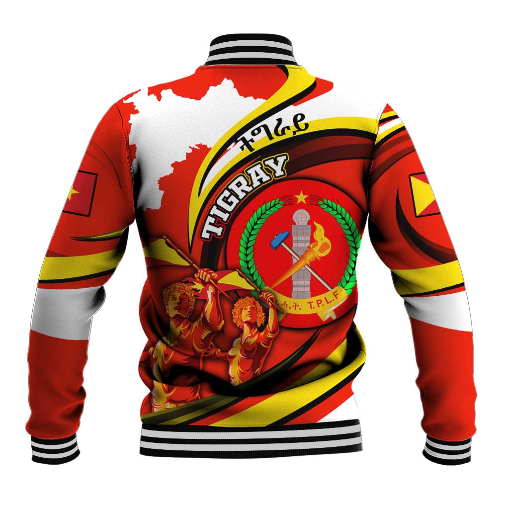 Ethiopia Tigray Baseball Jacket Revolution Emblem Freedom Fighters and Flag
