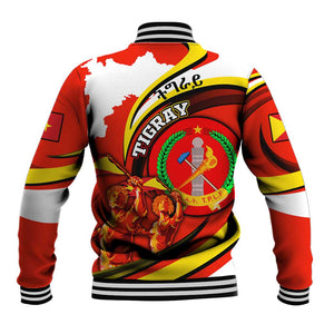 Ethiopia Tigray Baseball Jacket Revolution Emblem Freedom Fighters and Flag