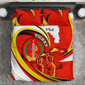 Ethiopia Tigray Bedding Set Revolution Emblem Freedom Fighters and Flag