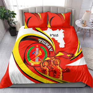 Ethiopia Tigray Bedding Set Revolution Emblem Freedom Fighters and Flag