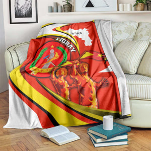 Ethiopia Tigray Blanket Revolution Emblem Freedom Fighters and Flag