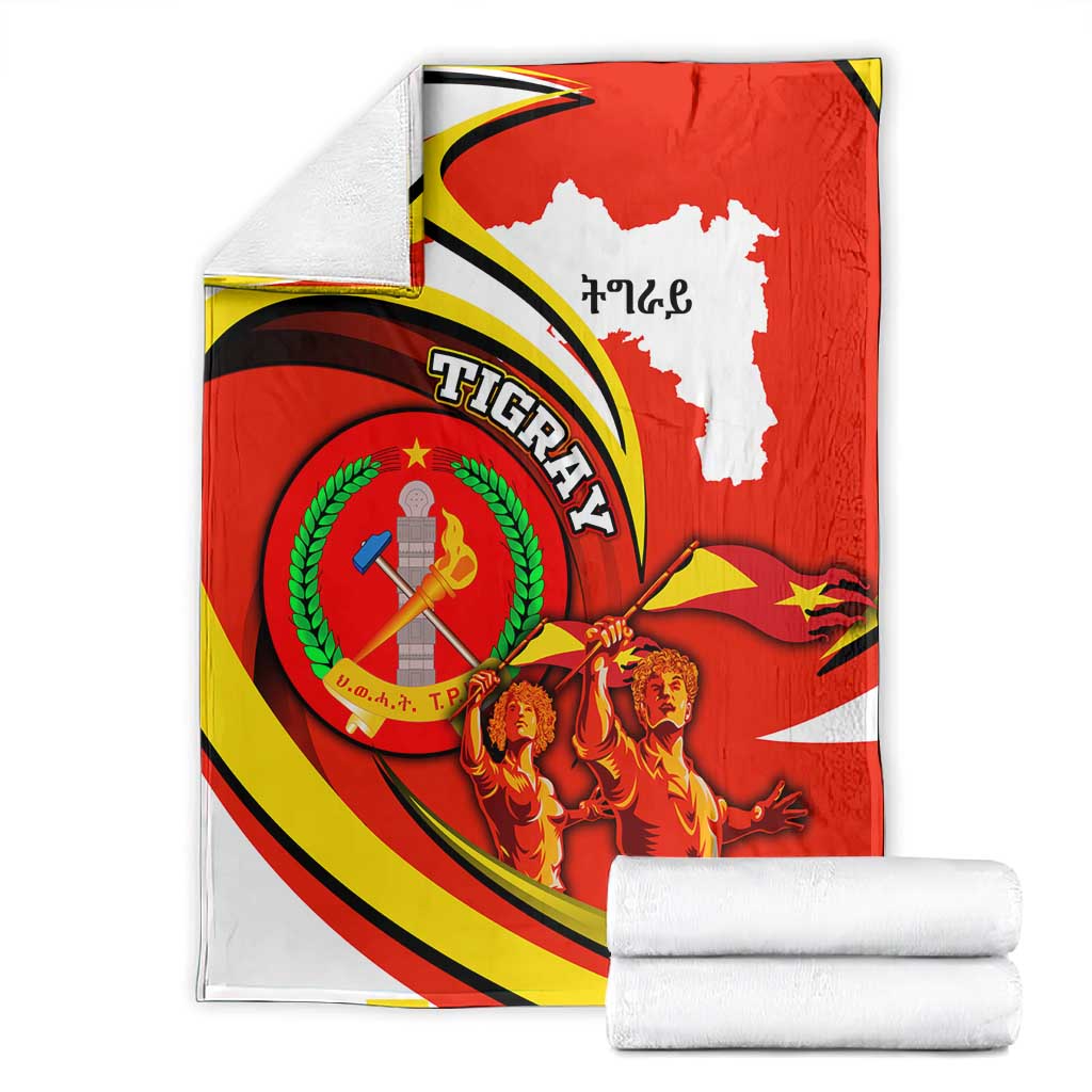Ethiopia Tigray Blanket Revolution Emblem Freedom Fighters and Flag