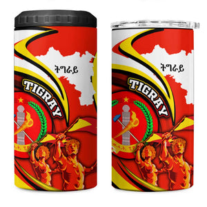 Ethiopia Tigray 4 in 1 Can Cooler Tumbler Revolution Emblem Freedom Fighters and Flag