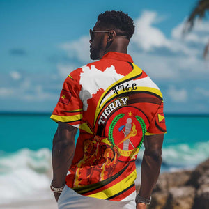 Ethiopia Tigray Hawaiian Shirt Revolution Emblem Freedom Fighters and Flag