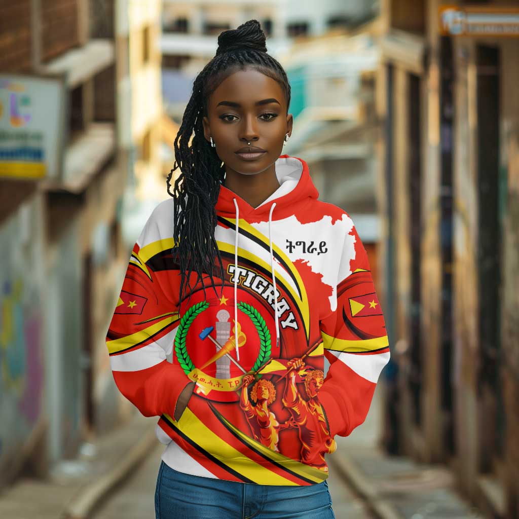 Ethiopia Tigray Hoodie Revolution Emblem Freedom Fighters and Flag