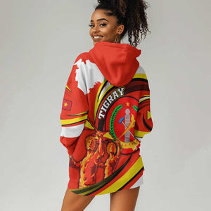 Ethiopia Tigray Hoodie Dress Revolution Emblem Freedom Fighters and Flag