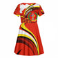 Ethiopia Tigray Kid Short Sleeve Dress Revolution Emblem Freedom Fighters and Flag