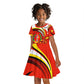 Ethiopia Tigray Kid Short Sleeve Dress Revolution Emblem Freedom Fighters and Flag