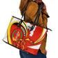 Ethiopia Tigray Leather Tote Bag Revolution Emblem Freedom Fighters and Flag