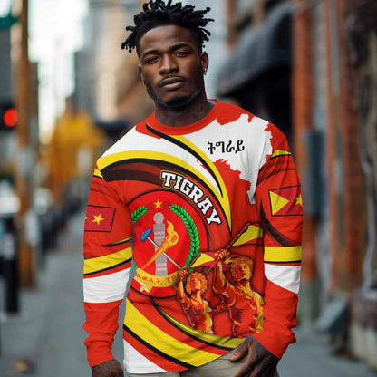 Ethiopia Tigray Long Sleeve Shirt Revolution Emblem Freedom Fighters and Flag