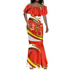 Ethiopia Tigray Mermaid Dress Revolution Emblem Freedom Fighters and Flag