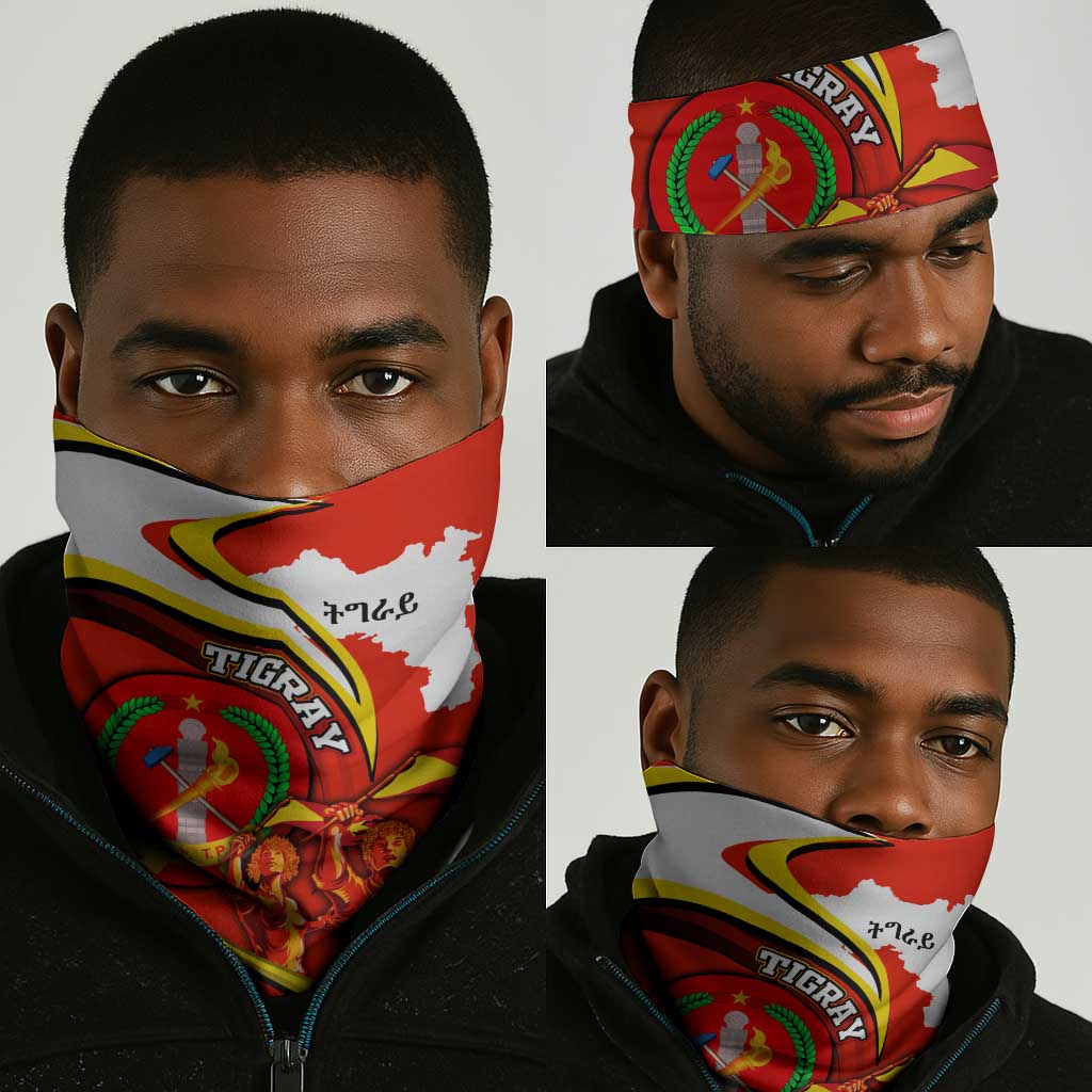 Ethiopia Tigray Neck Gaiter Revolution Emblem Freedom Fighters and Flag DT02